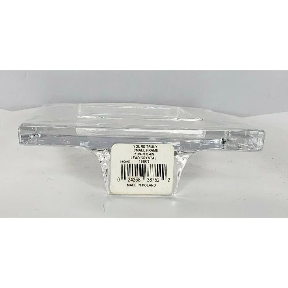 Waterford Marquis Yours Truly Small Frame Lead Crystal Poland 2.75